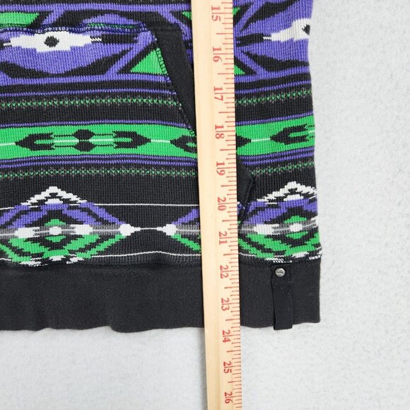 Ralph Lauren Sweater Womens Large Purple Black LRL Active Aztec Funnel Neck - Picture 7 of 11